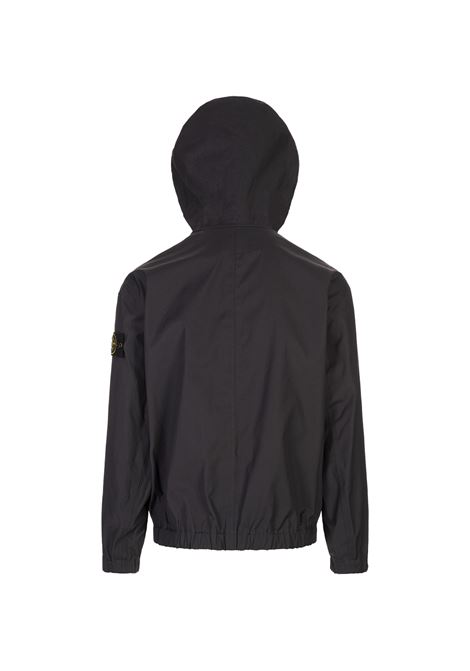 Giacca Con Cappuccio Blu In SUPIMA® COTTON CANVAS NON-AQUEOUS DYEING TECHNOLOGY STONE ISLAND | K1S154100079-S0011V0020